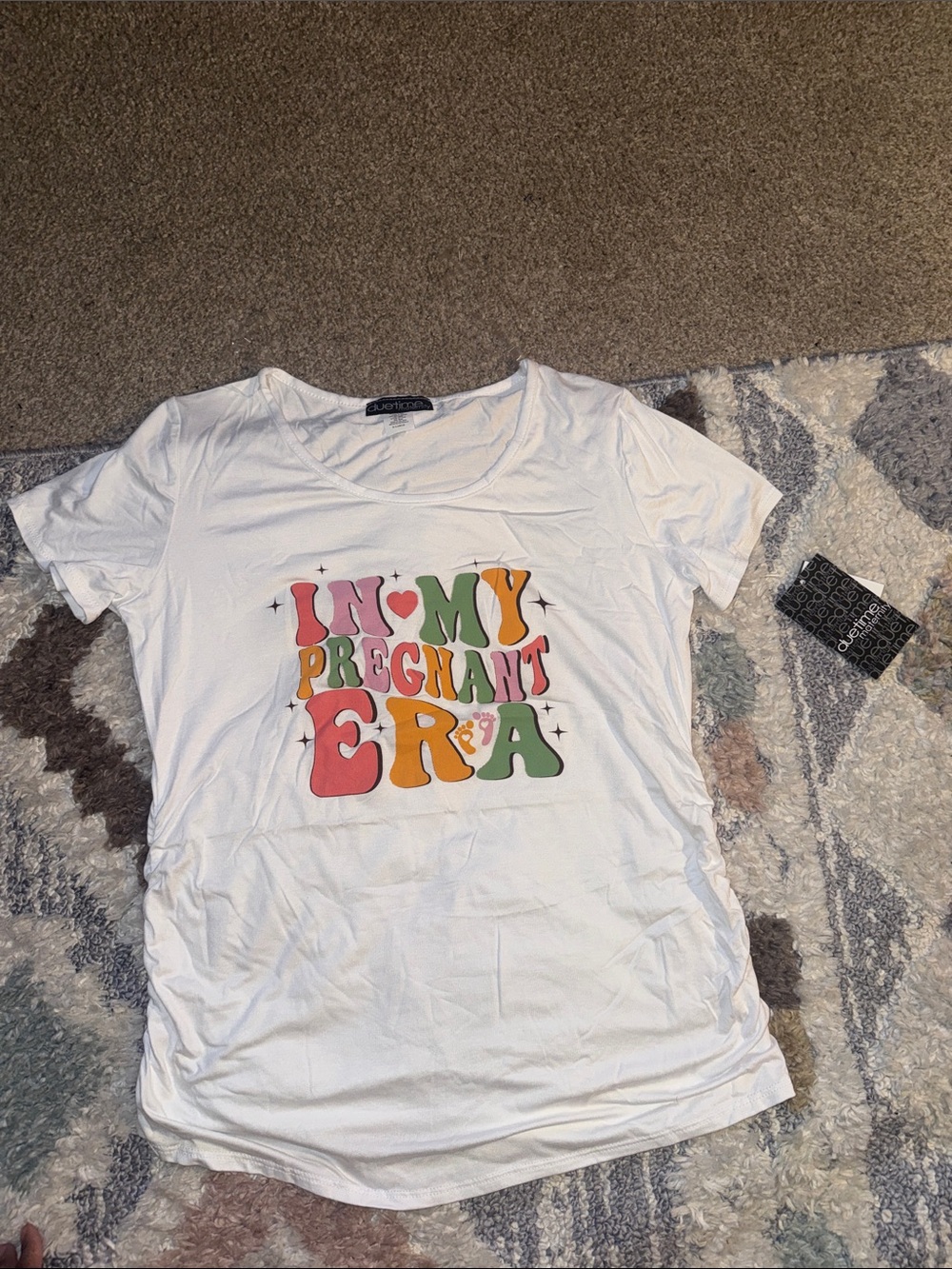 Women's White 'In My Pregnant Era' Graphic Tee